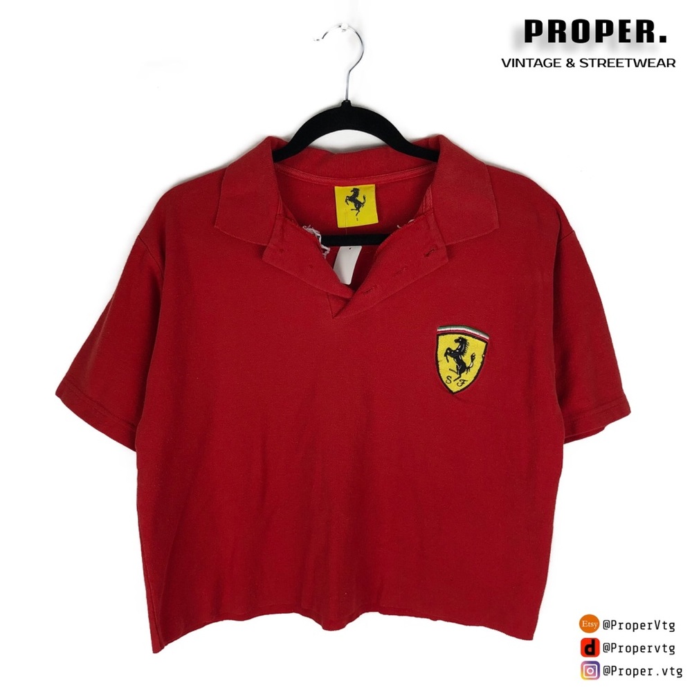 Ferrari Polo Crop Top Shirt